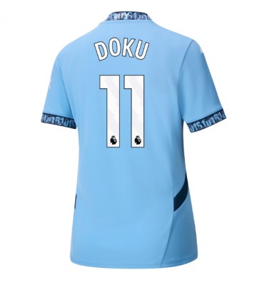 Manchester City Jeremy Doku #11 Hjemmebanetrøje Dame 2024-25 Kort ærmer